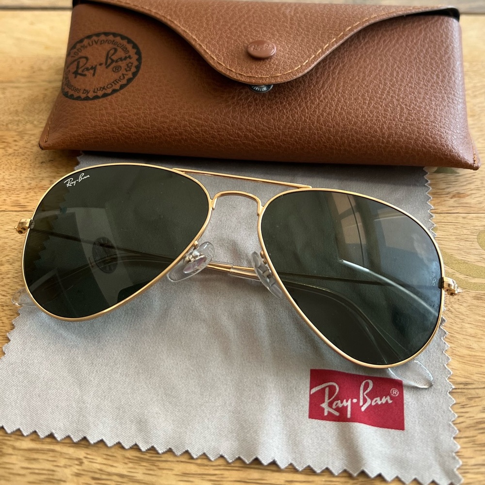 Ray-ban RB3025 Aviator Arista Gold NWOT